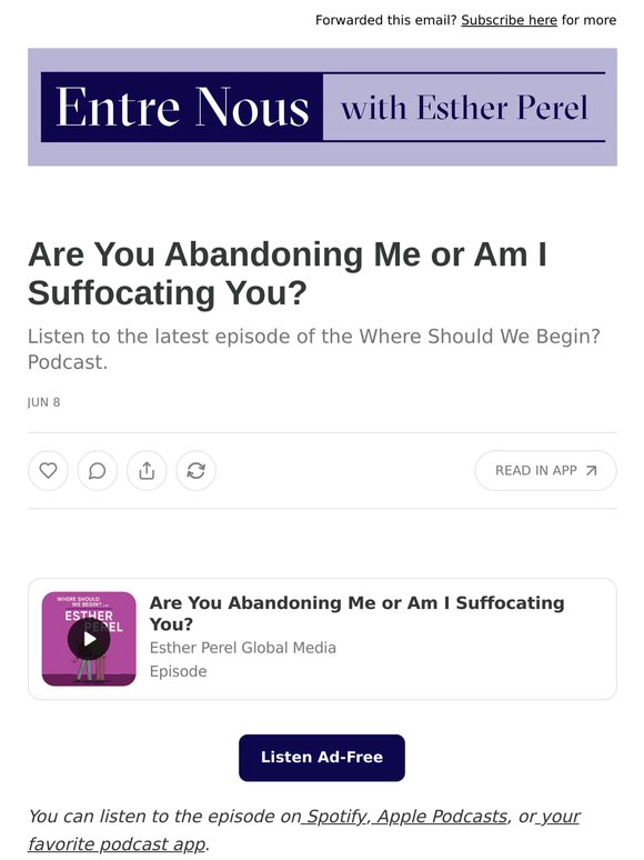 Are You Abandoning Me or Am I Suffocating You?