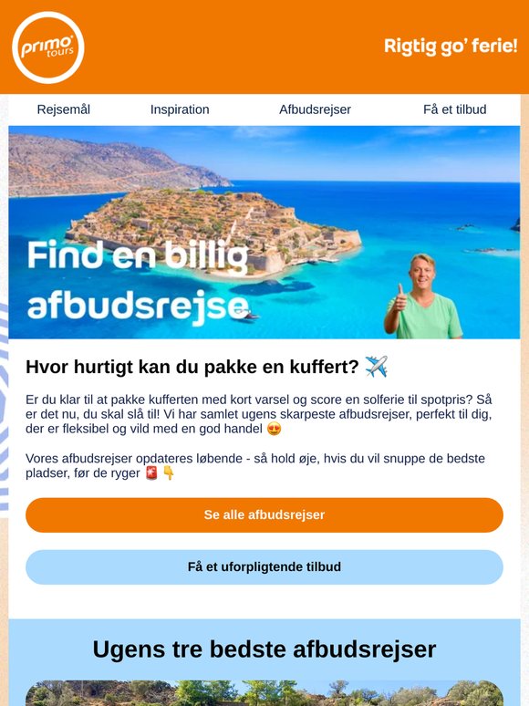 Her er ugens afbudsrejser ⛱️