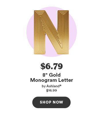 $6.79 8″ Gold Monogram Letter by Ashland