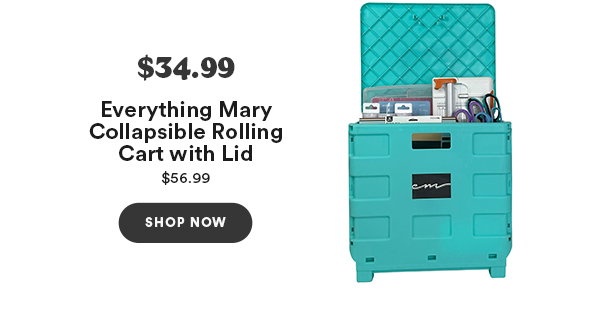 $34.99 Everything Mary Collapsible Rolling Cart with Lid SHOP NOW