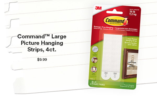 Command™ Large Picture Hanging Strips, 4ct.