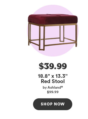 $39.99 18.8″ x 13.3″ Red Stool by Ashland
