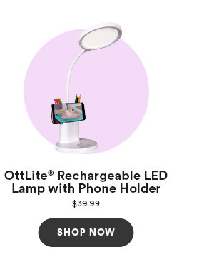 OttLite® Rechargeable LED Lamp with Phone Holder