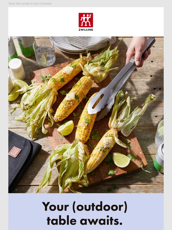 Your outdoor table awaits this summer 🌽