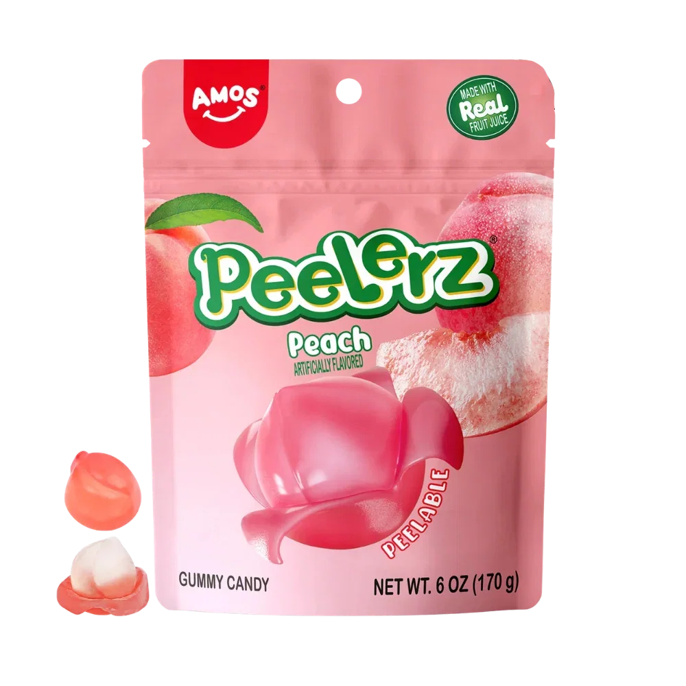 Image of Amos Peelerz Peeling Gummies - Peach
