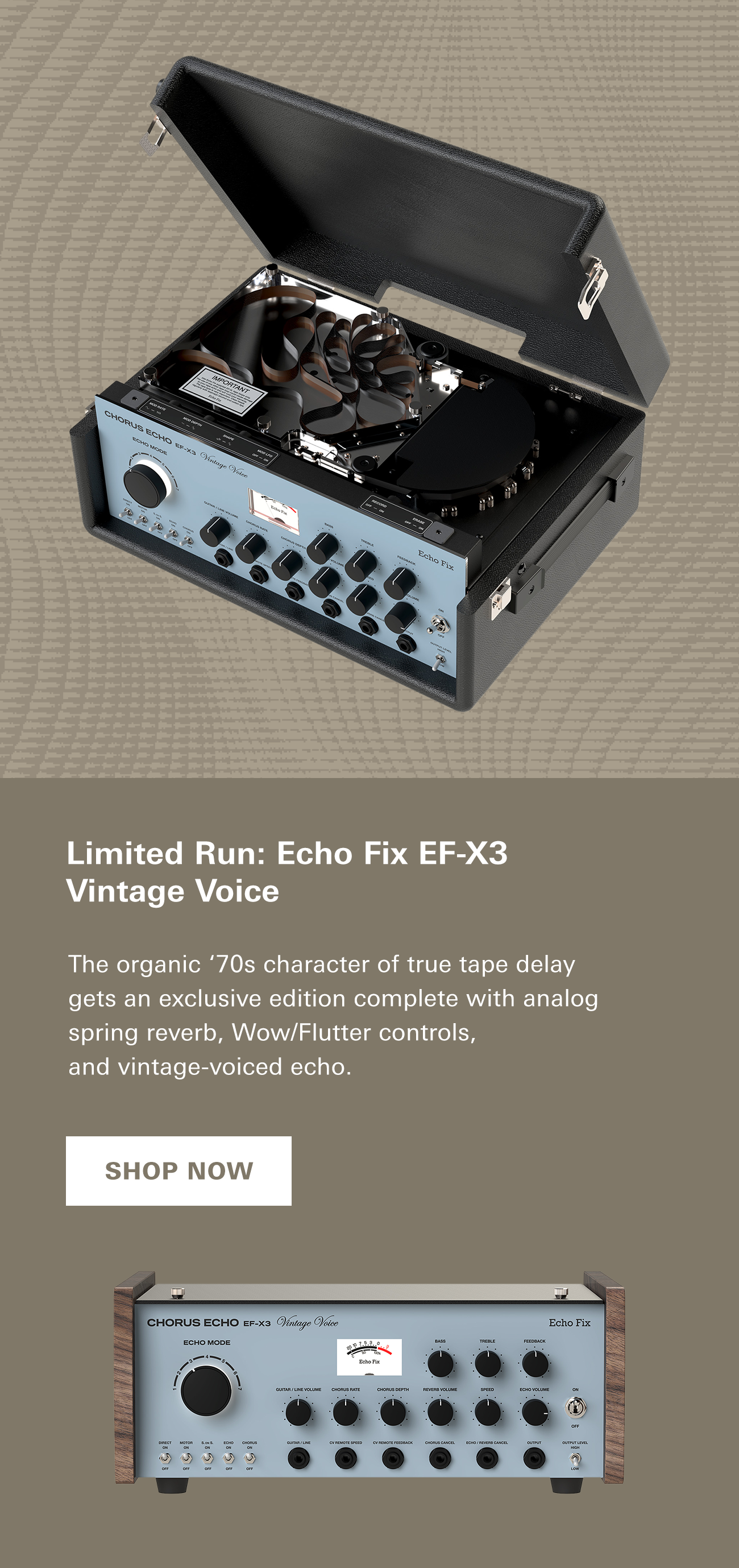 Limited Run: Echo Fix EF-X3 Vintage Voice
