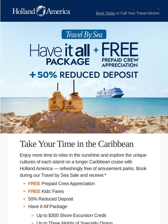 —, save on Longer Caribbean Cruises