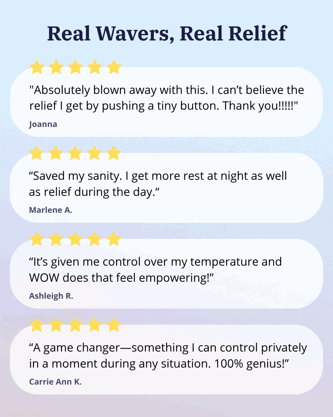 Real Wavers, Real Relief