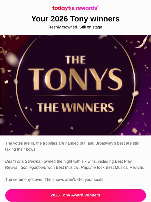 🏆 And the Tony goes to…