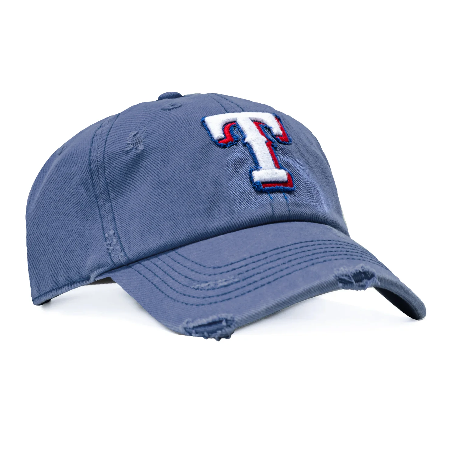 Image of 47 Brand Weathered Texas Rangers Cleanup Adjustable Hat - Royal