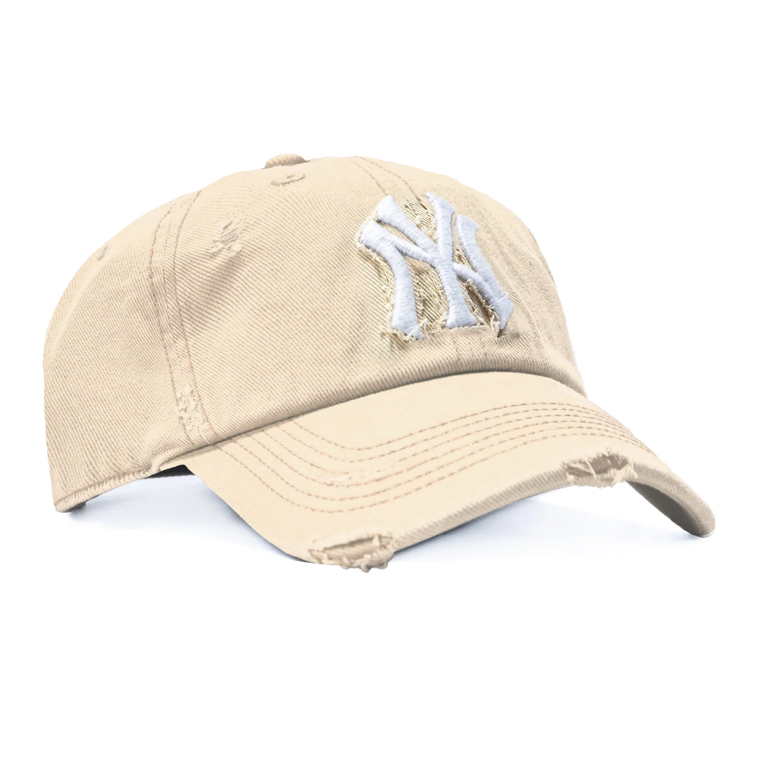 Image of 47 Brand Weathered New York Yankees Cleanup Adjustable Hat - Khaki