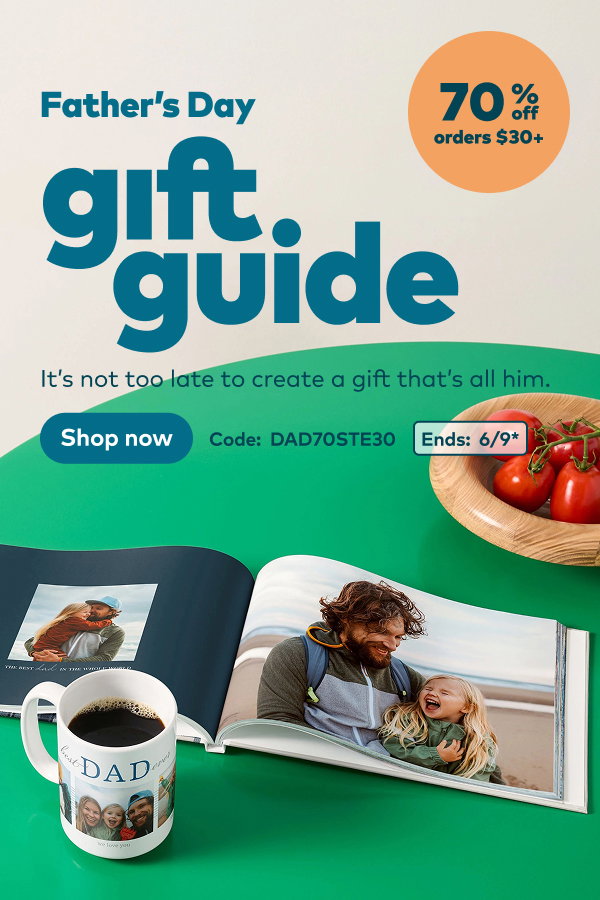 Father's Day gift guide. 70% off orders $30+. Code: DAD70STE30. Ends: 6/9, see site for details. Shop now.