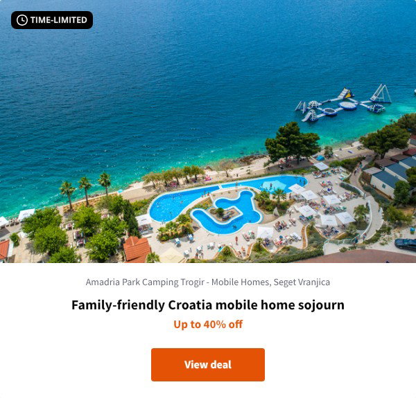 Family-friendly Croatia mobile home sojourn