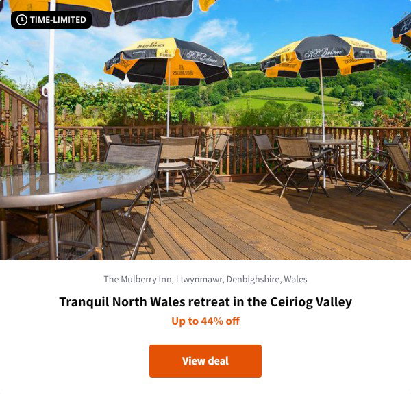 Tranquil North Wales retreat in the Ceiriog Valley