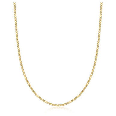 18K Gold Plated 2mm Cuban Link Chain