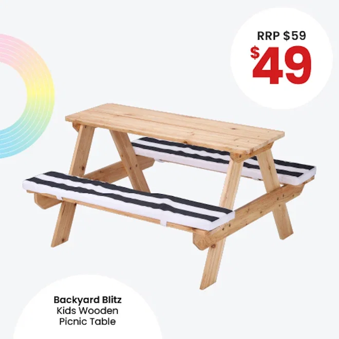 Kids Wooden Picnic Table