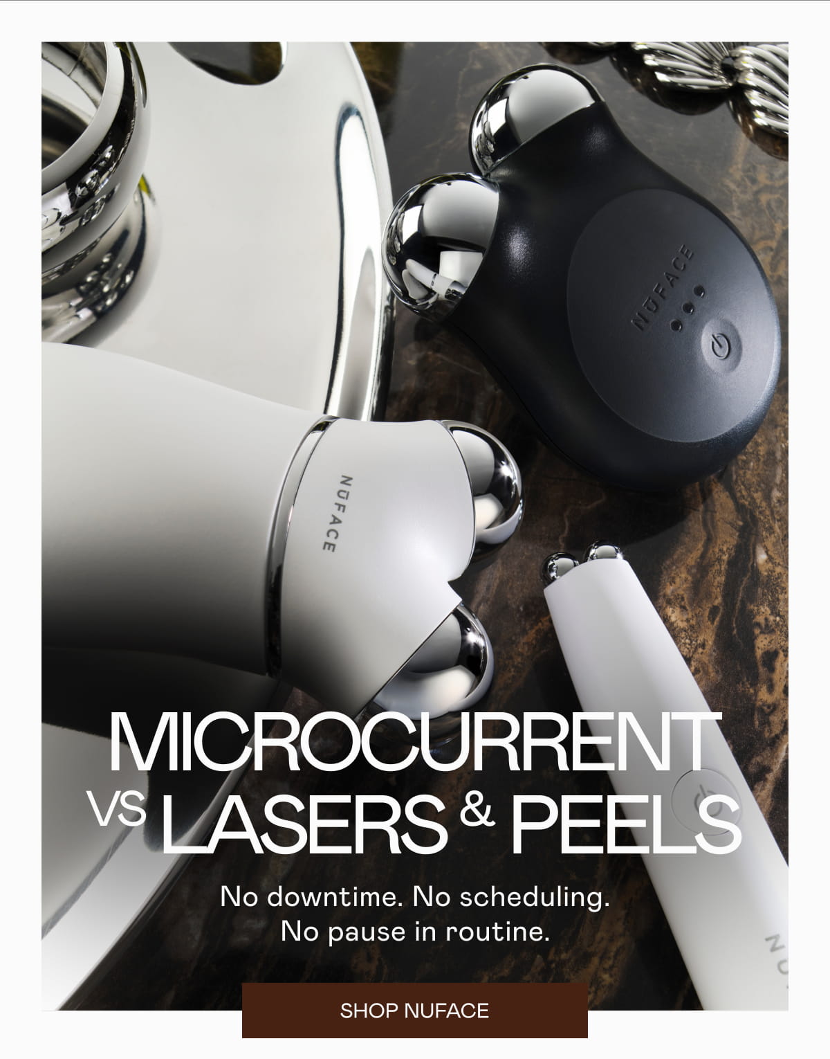 Microcurrent vs Lasers & Peels. Click here to Shop NUFACE!
