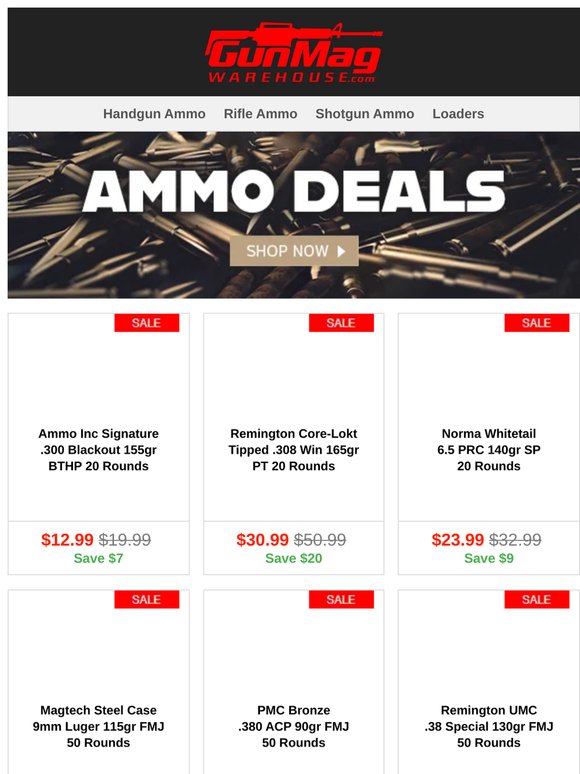Ammo Savings, Right To Your Door | Ammo Inc. Signature .300 Blackout 155gr BTHP 20 Rounds for $13