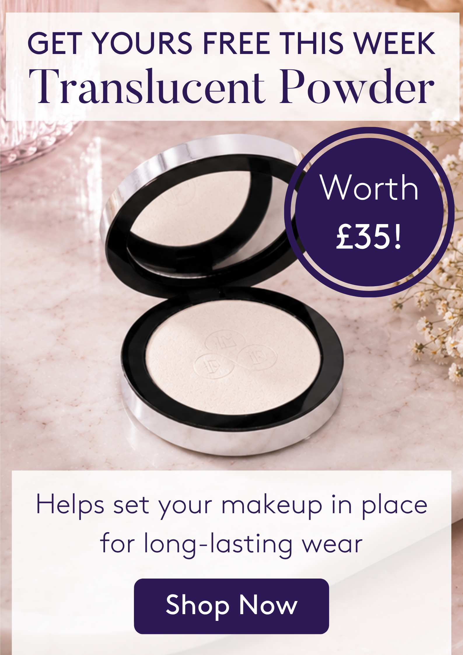 Helps set your makeup in place for long-lasting wear