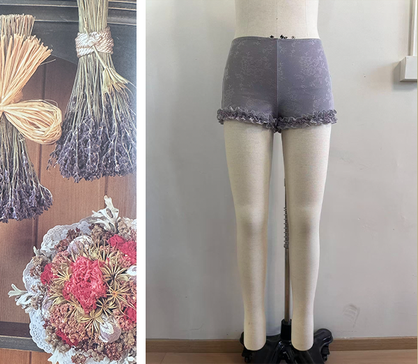 Ruffled Micro Shorts - Wisteria