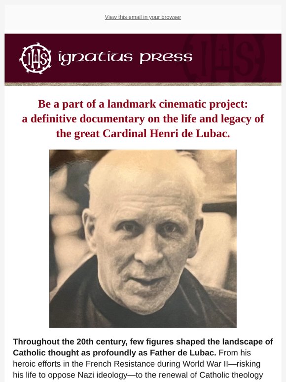 Be Part of the Film on Henri de Lubac 🎞️