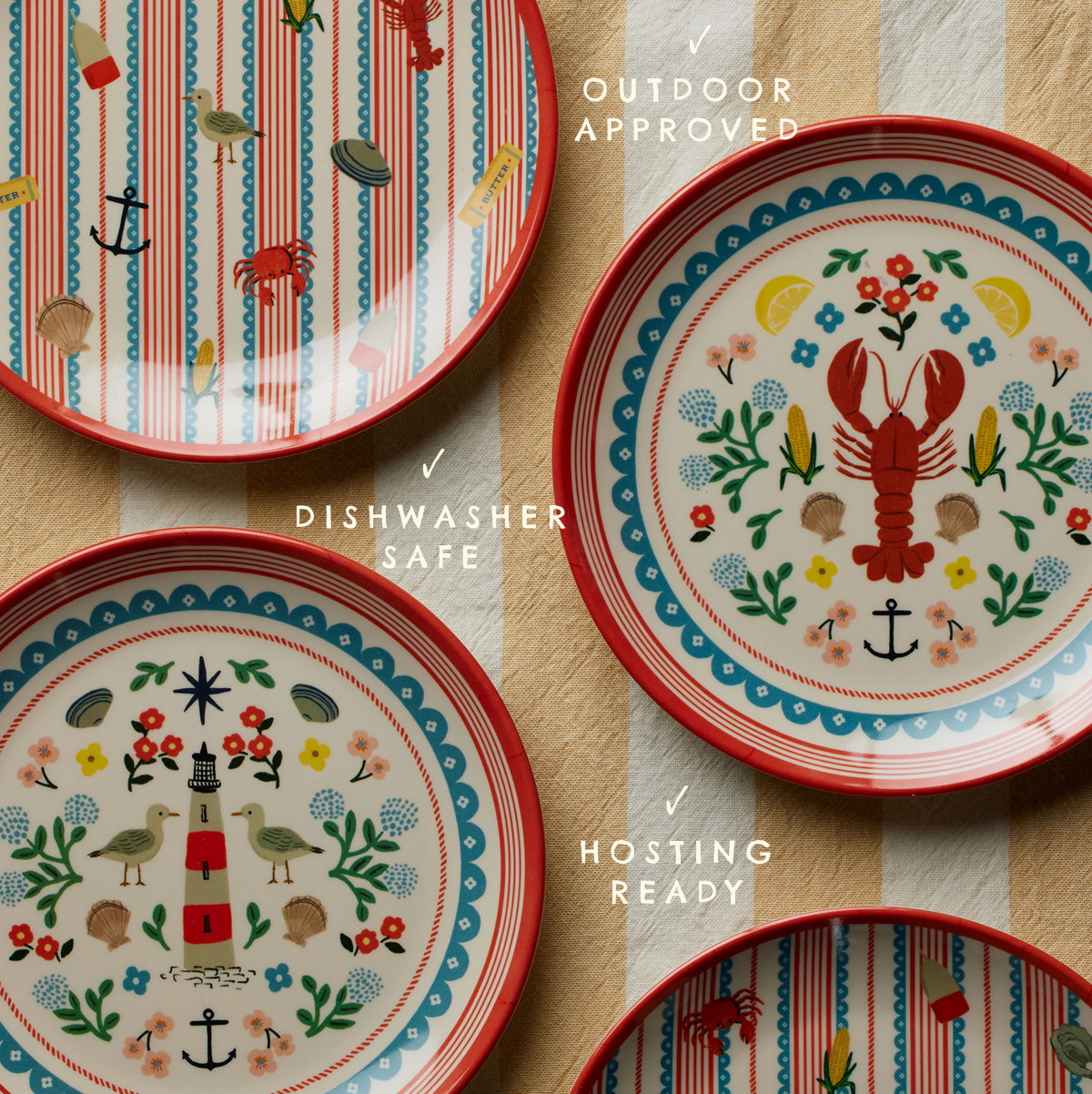 Outdoor Approved | Dishwasher Safe | Hosting Ready