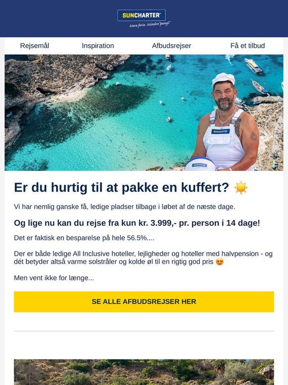 Her er de bedste afbudsrejser denne uge 👀