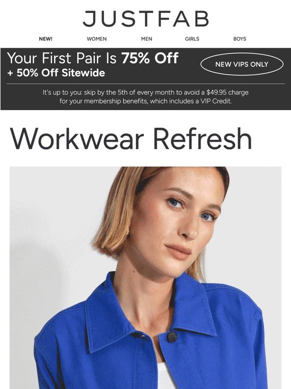 Workwear Looks + 75% Off