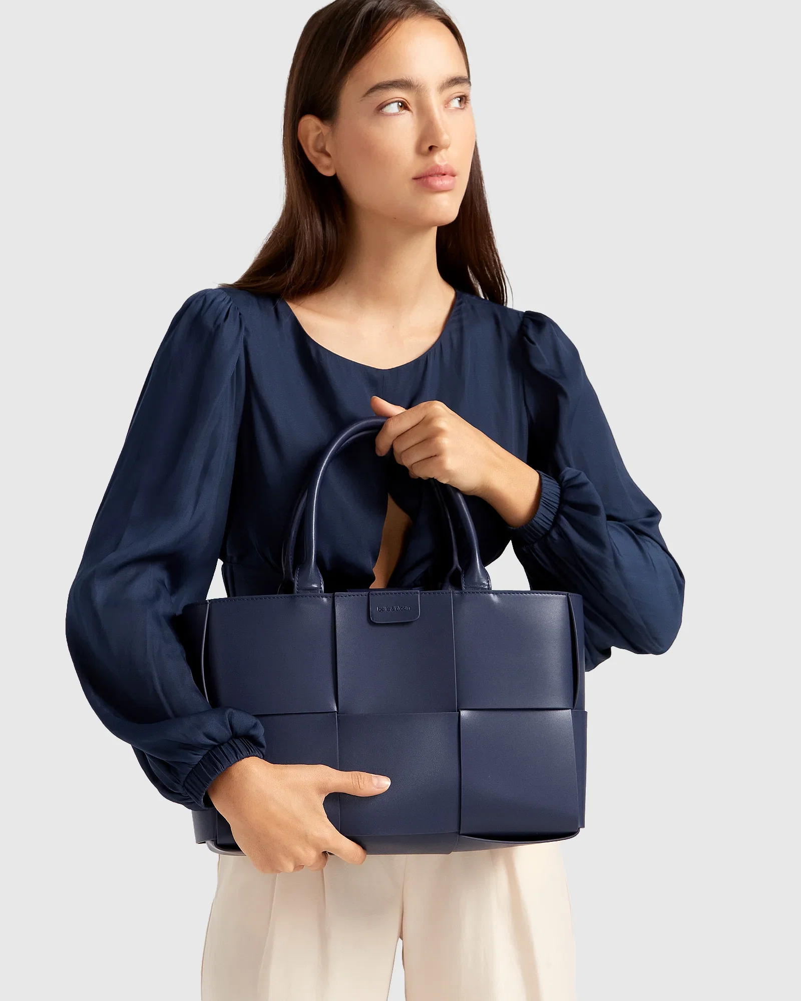 Image of Long Way Home Woven Tote - Navy