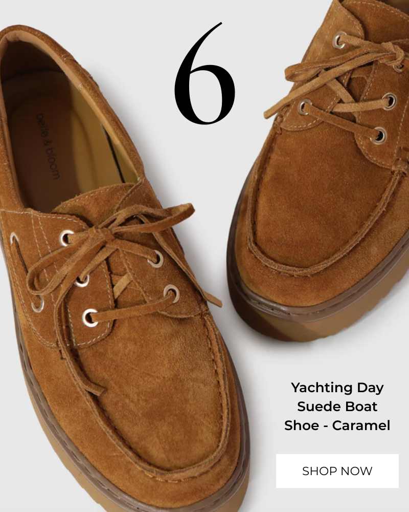 Yachting Day Suede Boat Shoe - Caramel