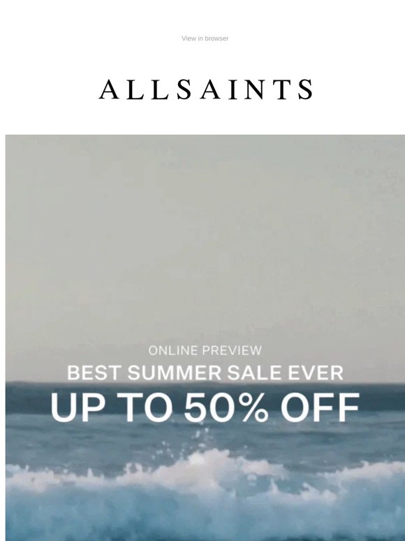 Sale Online Preview: Up To 50% Off