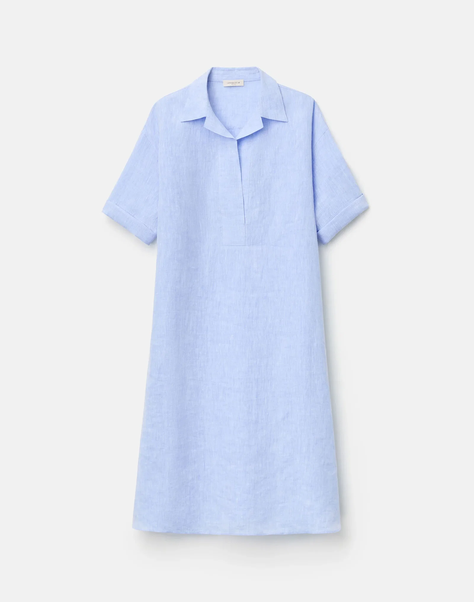 Image of Organic Linen Popover Shirtdress