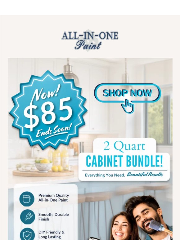 Ends Tonight: $85 2 Quart Cabinet Bundle