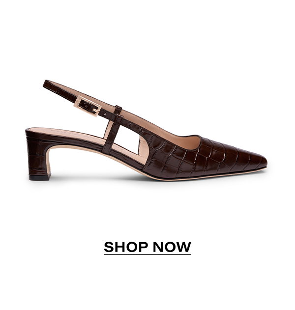 Baby Babette Slingback in Walnut Croc