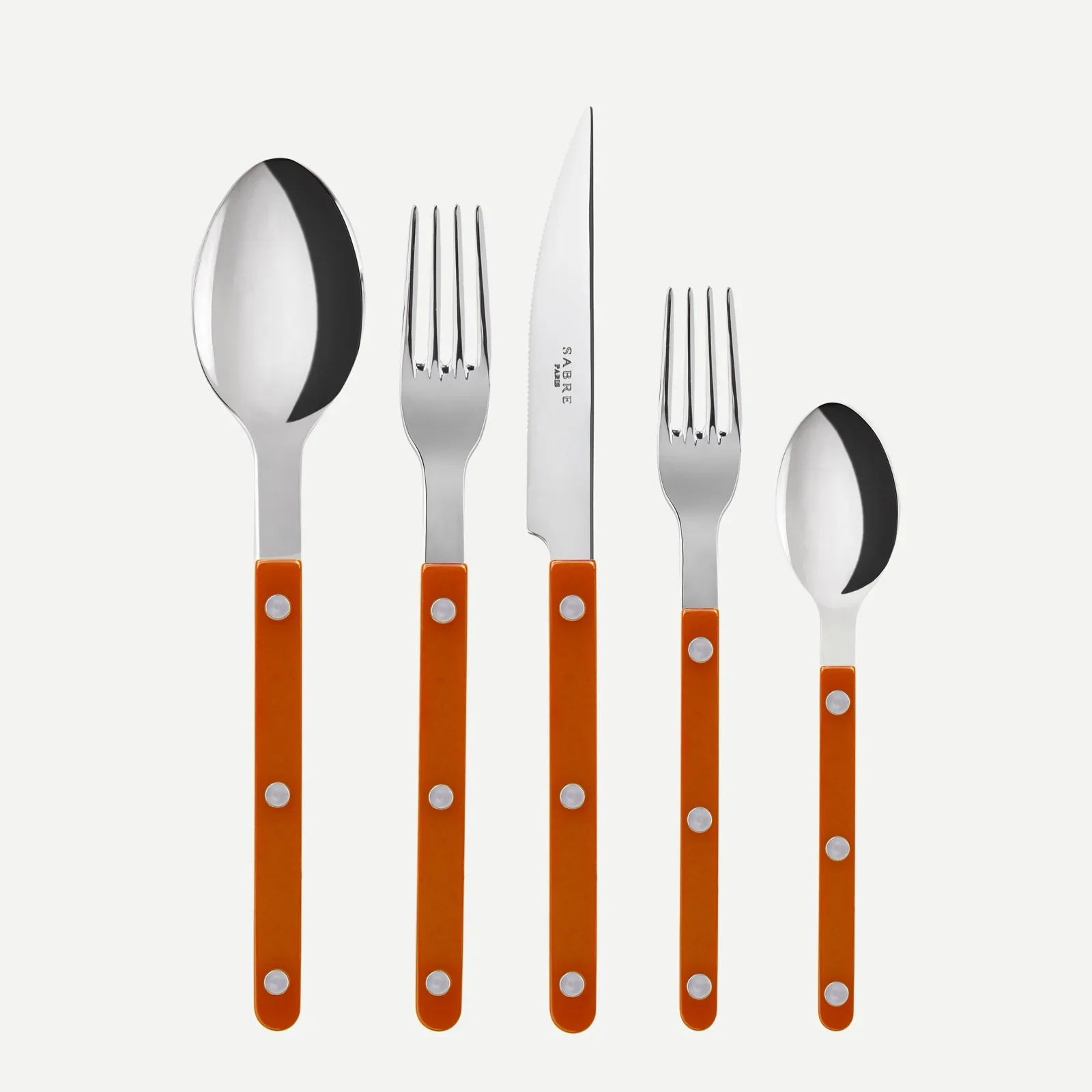 Image of Orange Bistro 5-Piece Flatware Set