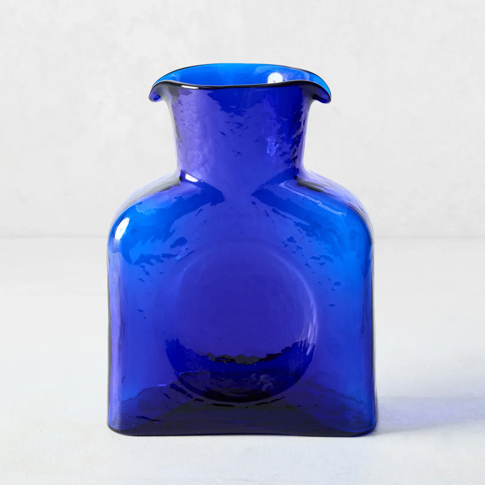Image of Cabell Blue Square Glass Pitcher