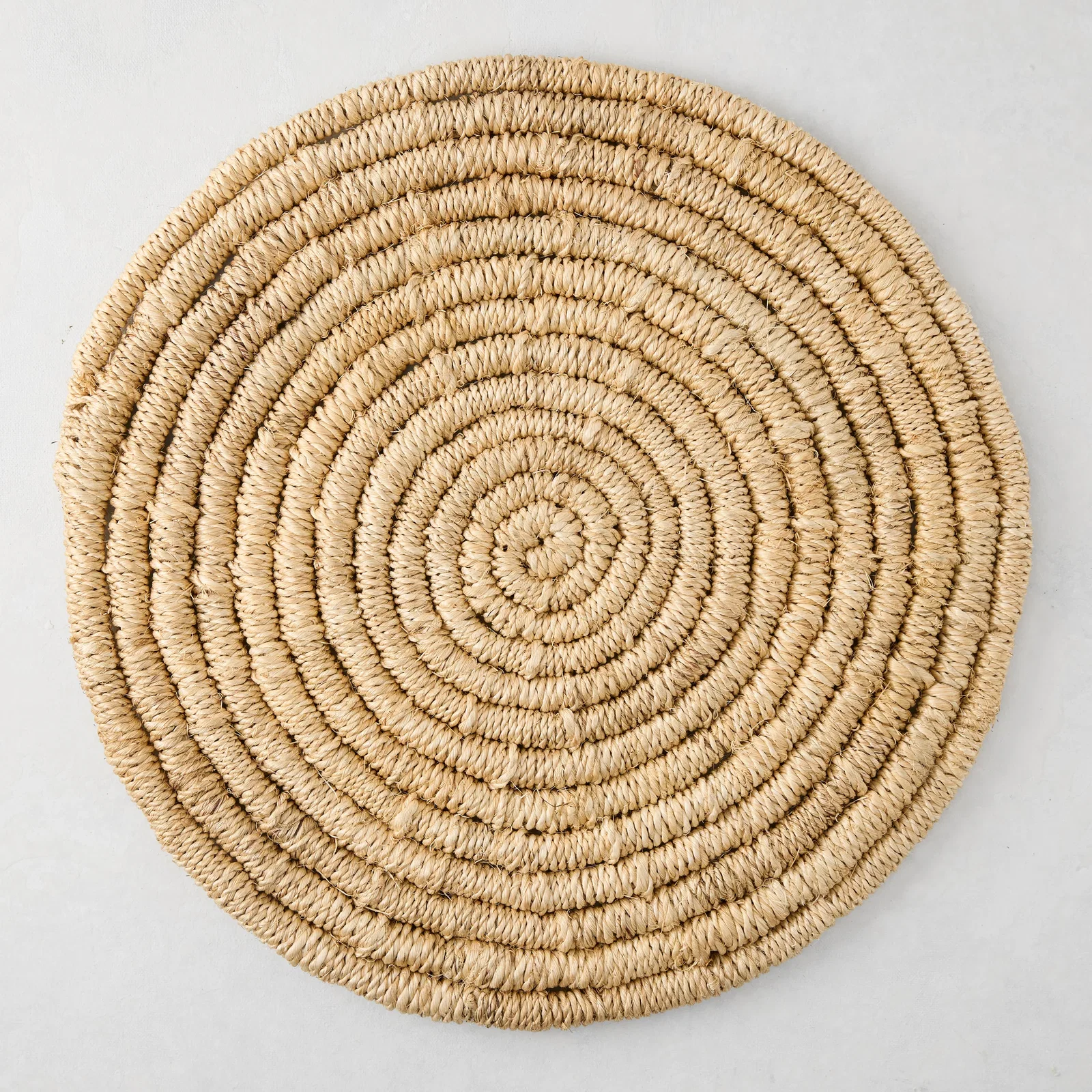 Image of Round Natural Woven Abaca Placemat