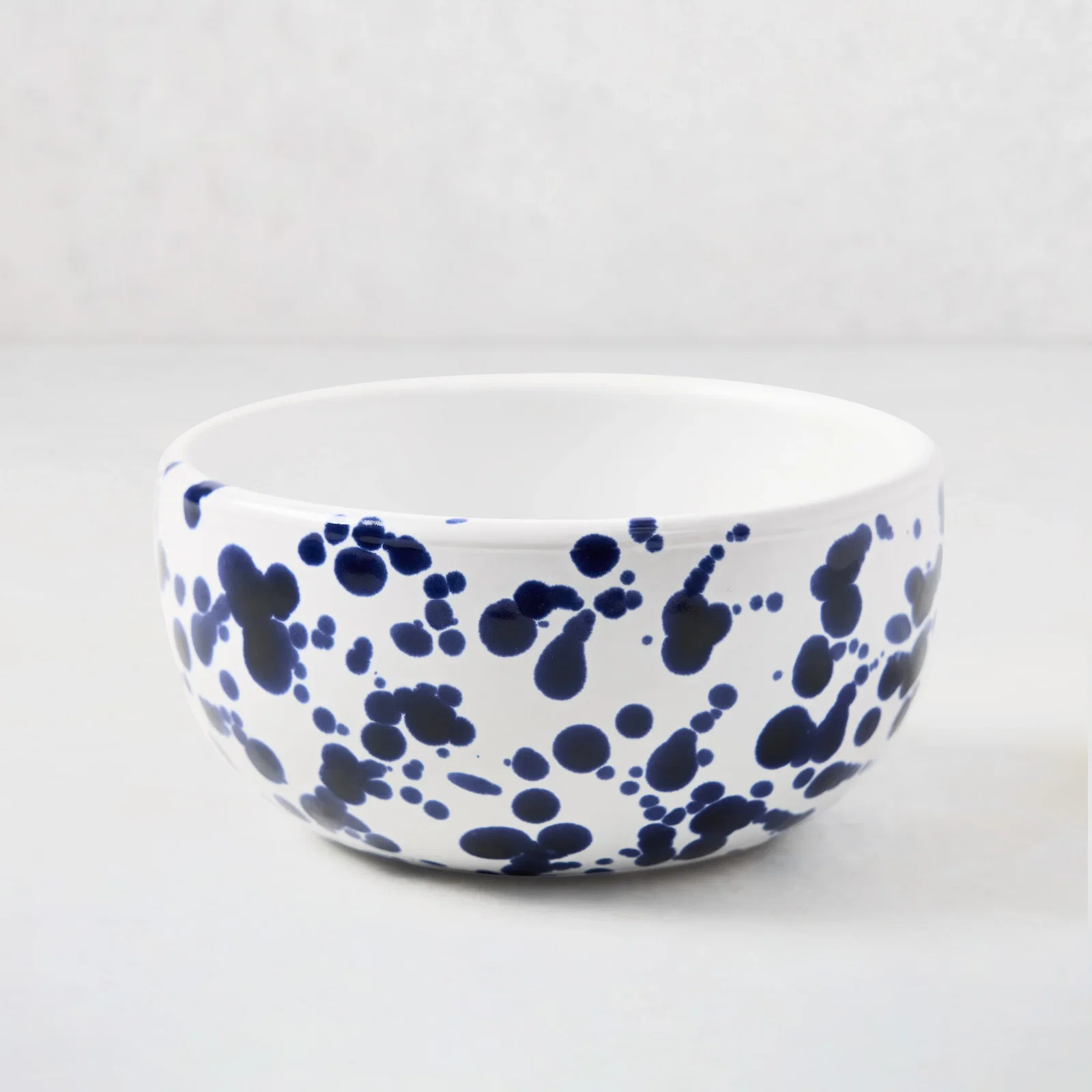Image of Navy Blue Splatter Stoneware Cereal Bowl