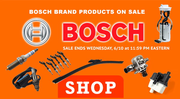 Quality BOSCH Products on Sale through Wednesday 6/10 at 11:59pm Eastern at RoverParts.com