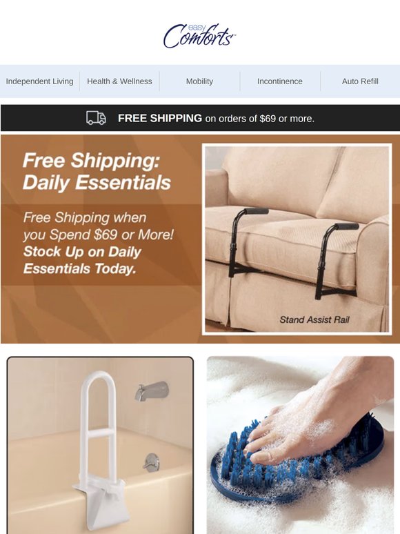 Daily Living Essentials Ship Free Now! 📦