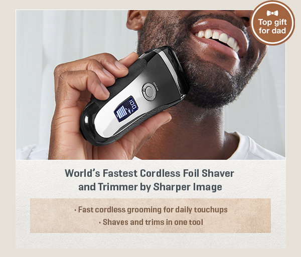 World's Fastest Cordless Foil Shaver and Trimmer by Sharper Image