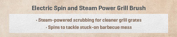 Electric Spin and Steam Power Grill Brush