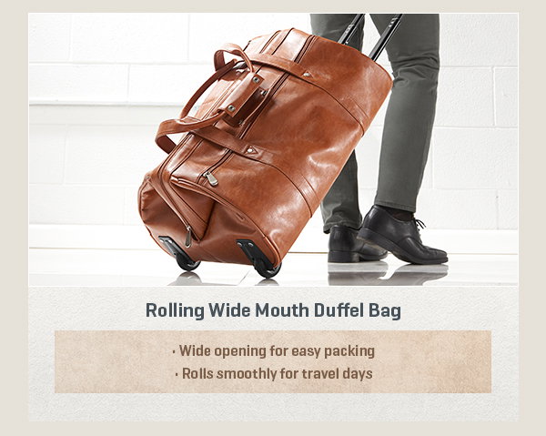 Rolling Wide Mouth Duffel Bag