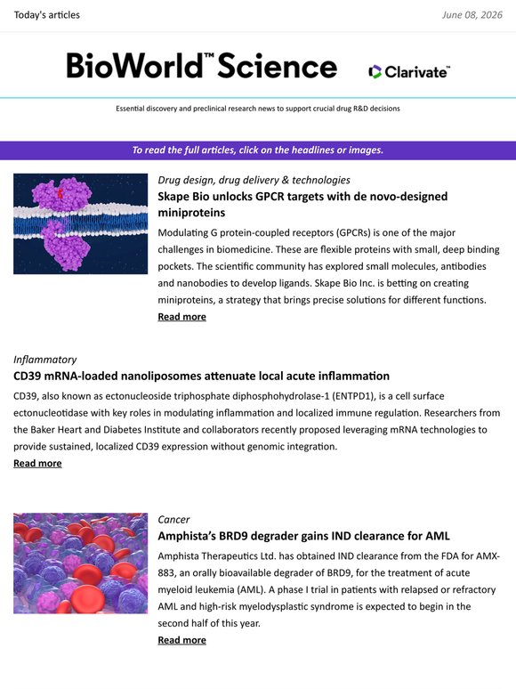 Full edition: Amphista’s AMX-883 cleared for clinic; Gensci-136 data at EULAR and more