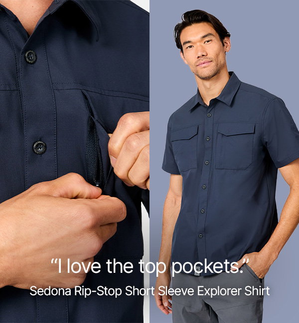 men's sedona rip-stop short sleeve explorer shirt
