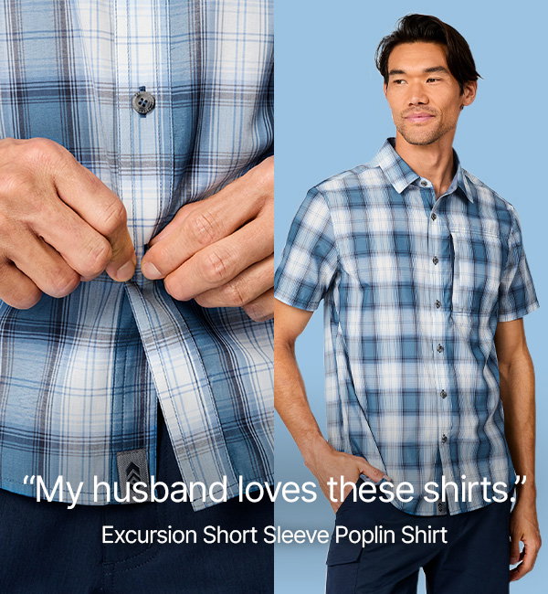men's excursion short sleeve poplin shirt