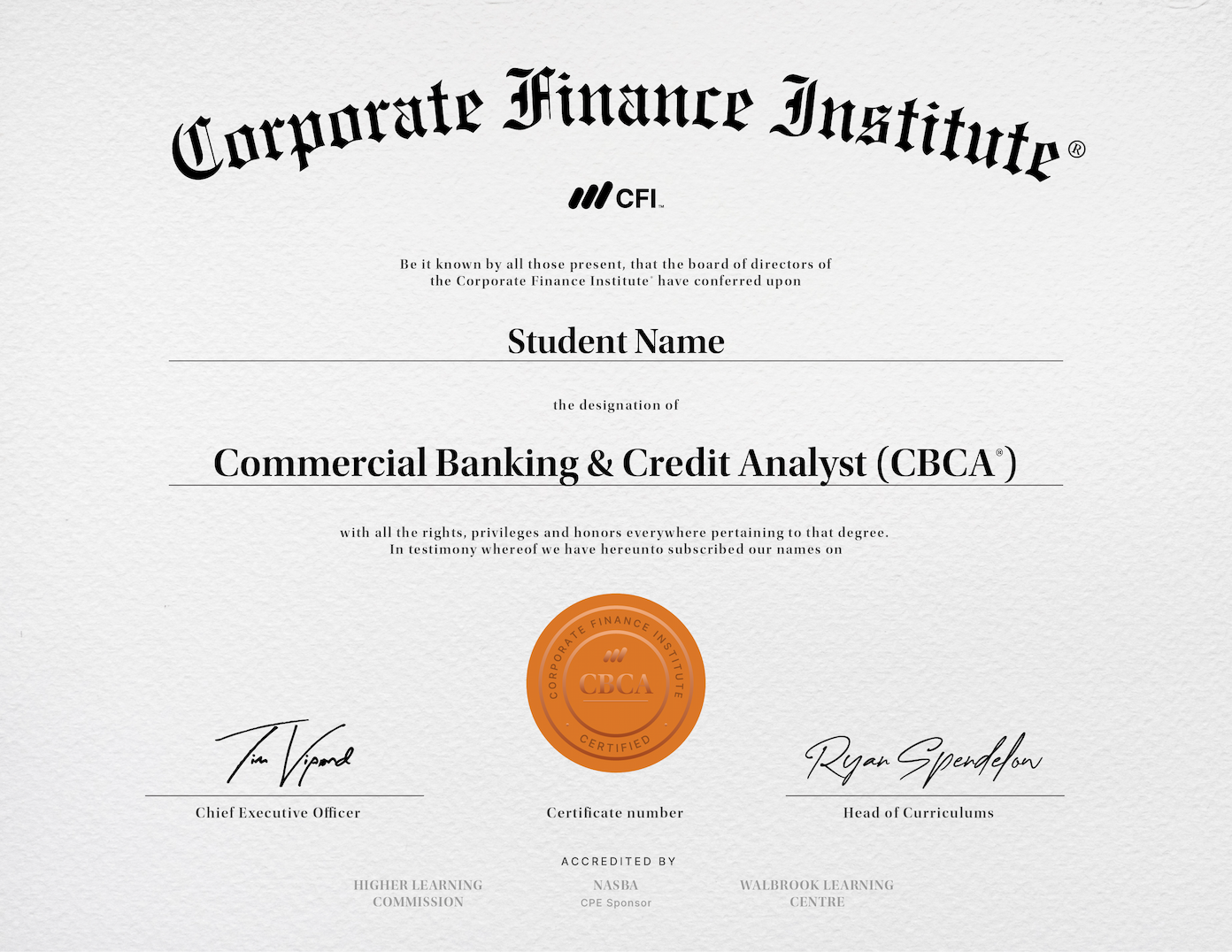 Commercial Banking & Credit Analyst (CBCA®)