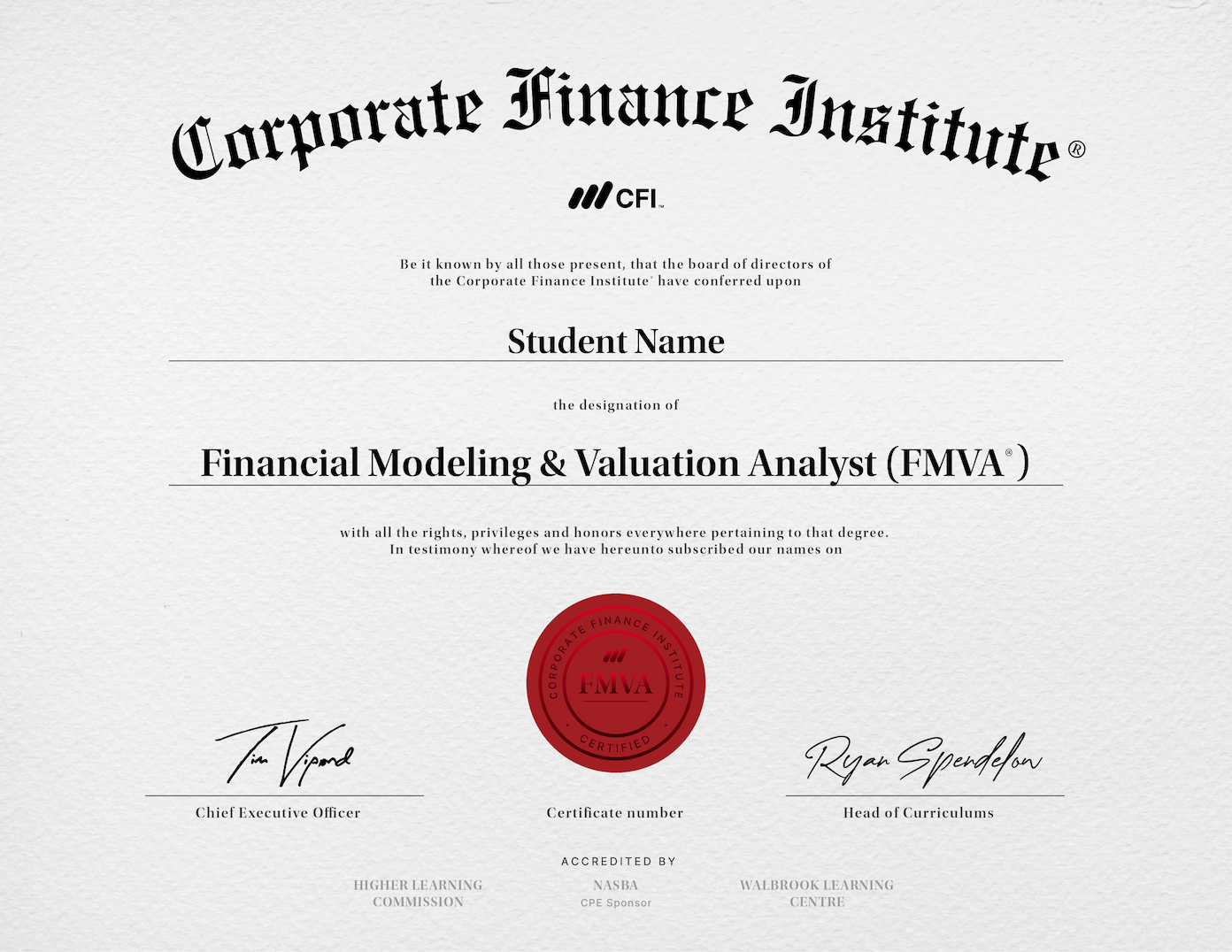 Financial Modeling & Valuation Analyst (FMVA®) Certification