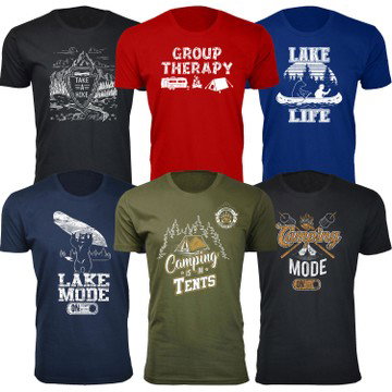 Men's Graphic Camping T-Shirts