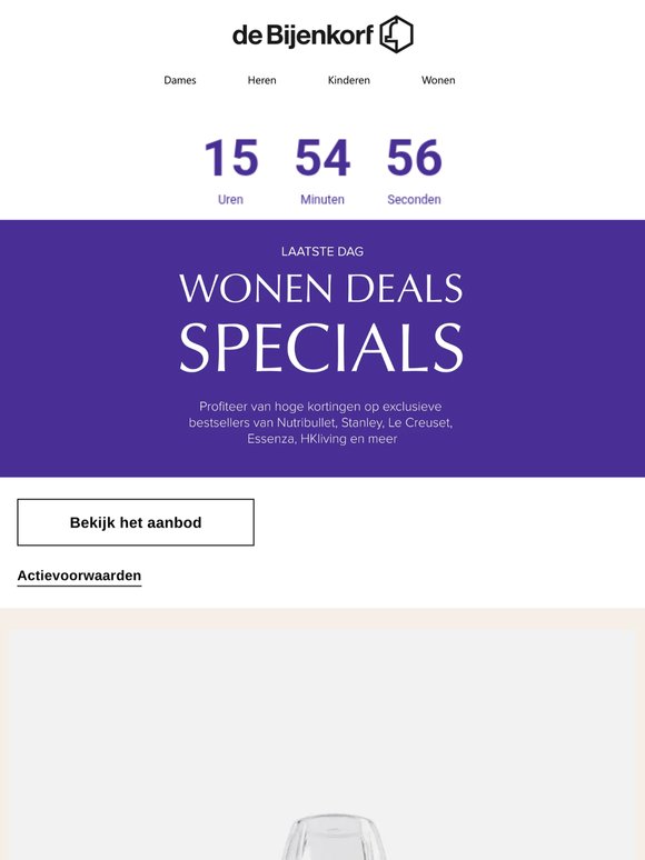 Laatste dag: Wonen Deals Specials | Bekijk hoge kortingen op exclusieve bestseller
